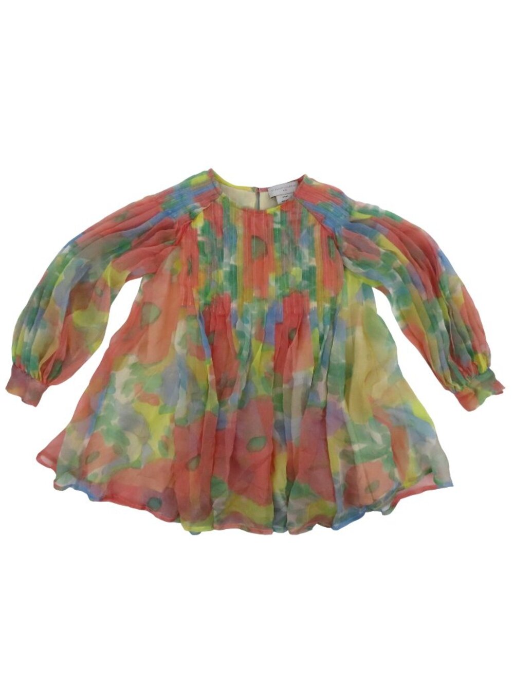 Stella McCartney Kids Girls 3T 3 Years All Silk Watercolor Floral Flower Dress